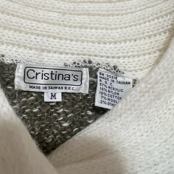 Vintage Cristina's Medium Knit Sweater Wool Blend Long Sleeve - Picture 6 of 7